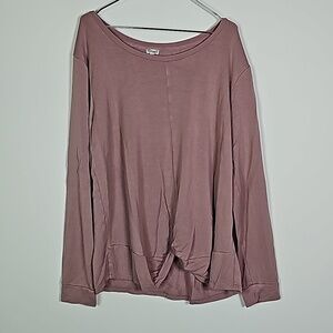 KISMET XL salmon pink long sleeve sweater